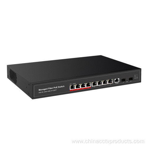 8 ports 1000Mbps Layer 2 Managed PoE Switch(POE0802M(4BT))